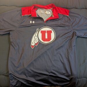 Under Armour Men's Red and Black Jersey